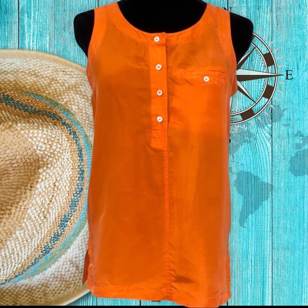 First Issue light orange silk tank top S